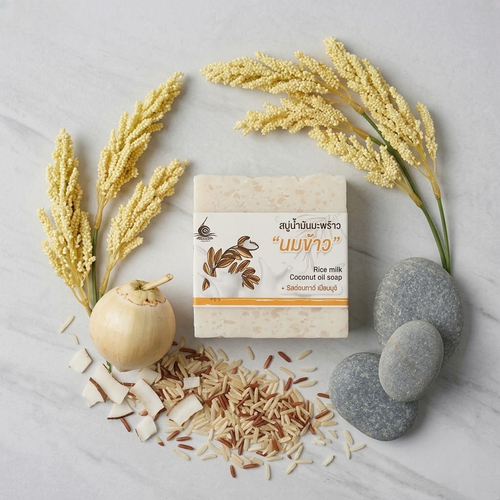 สบู่น้ำมันมะพร้าวนมข้าว - Image 4