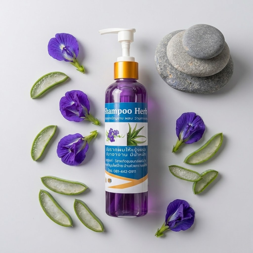แชมพูสมุนไพรอัญชันและว่านหางจระเข้ - Image 4